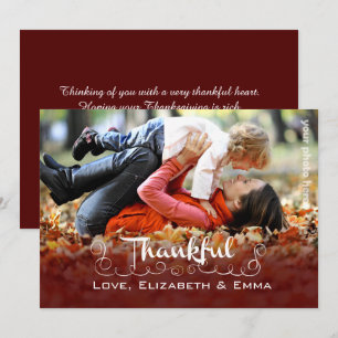 Tarjeta Festiva Estar agradecido. Personalizado de Acción de Graci