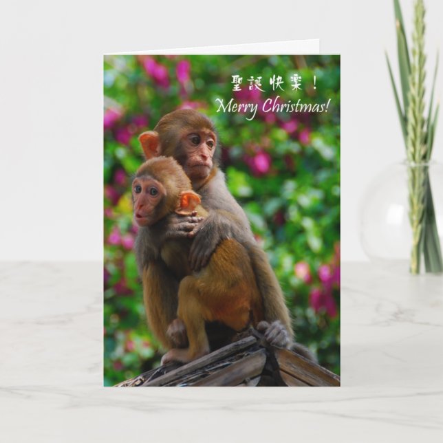 Tarjeta Festiva Estar juntos para Navidades (Anverso)