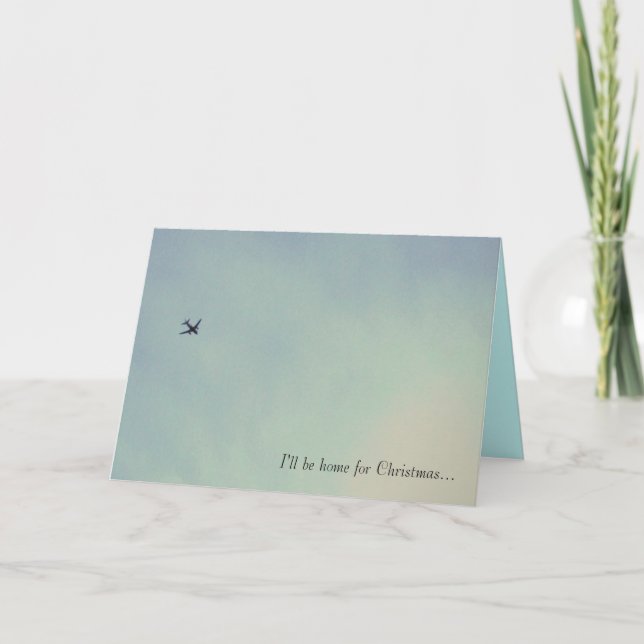 Tarjeta Festiva Estaré en casa para Navidades... (Anverso)