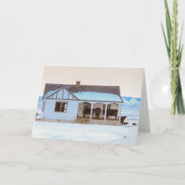 Tarjeta Festiva Estaré en casa para Navidades