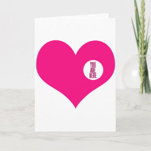 Tarjeta Festiva ESTÁS AQUÍ - amor y regalo de el día de San Valent