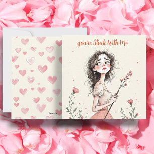 Tarjeta Festiva Estás Atascado Conmigo