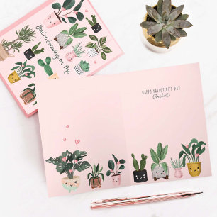 Tarjeta Festiva Estás creciendo en mí plantas de acuarela de color