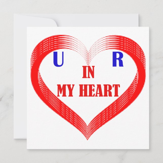 TARJETA FESTIVA ESTÁS EN MI CORAZÓN (Anverso)