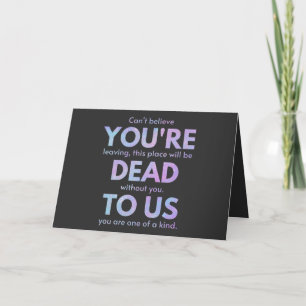 Tarjeta Festiva ¡Estás muerto para nosotros! - R.I.P. Traitor!: Co