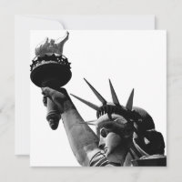 Estatua de la libertad en blanco y negro