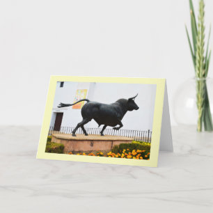Tarjeta Festiva Estatua de un toro