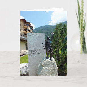 Tarjeta Festiva Estatua del Club Alpino