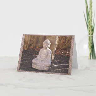 Tarjeta Festiva Estatua Espiritual Budista de Buda Ídolo Paz Feliz