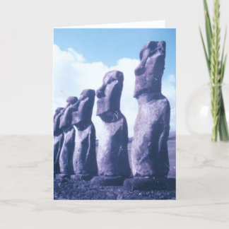 Tarjeta Festiva Estatuas de la isla de pascua