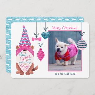 Tarjeta Festiva Este Año Ha Sido Menos Ruff Fun Gnome Dog Photo