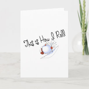 Tarjeta Festiva Éste es cómo ruedo la bola de nieve