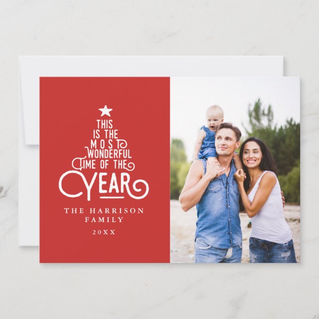 Tarjeta Festiva Este es el momento más maravilloso del año foto (Anverso)