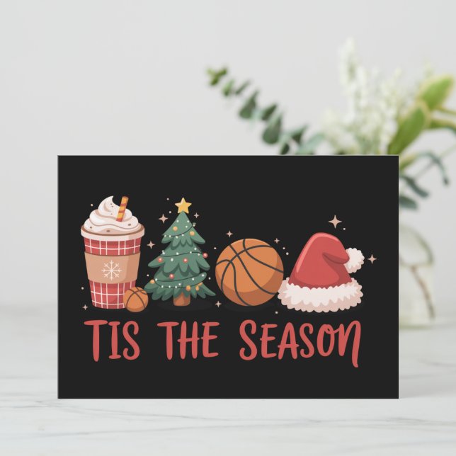 Tarjeta Festiva Este Es El Regalo De Los Navidades De Básquetbol D (Anverso de pie)