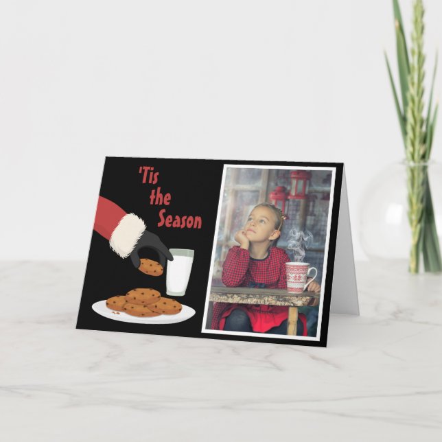 Tarjeta Festiva 'Este es el Santa de temporada y Navidades fotográ (Anverso)