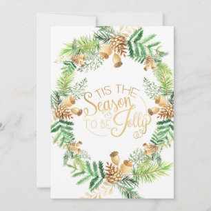 Tarjeta Festiva Este Es El Wreath De Pino De Temporada