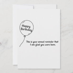 Tarjeta Festiva Este Es Tu Recordatorio Anual Divertido Cumpleaños