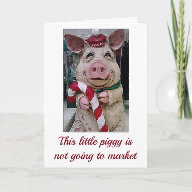 TARJETA FESTIVA ESTE **NAVIDAD PIGGY** ES UN CÓMICO SEGURO (Anverso)