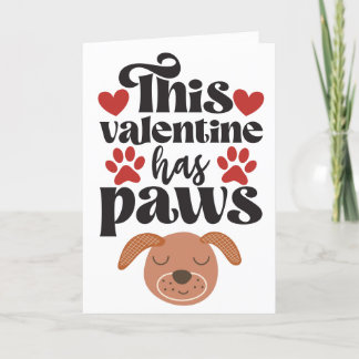 Tarjeta Festiva Este San Valentín tiene patas...del perro