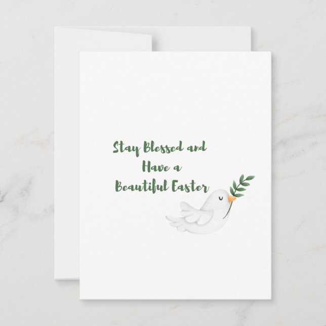 Tarjeta Festiva Estén bendecidos y tengan una bella Pascua en una (Anverso)