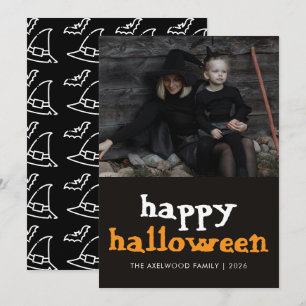 Tarjeta Festiva Estética Mágica Moderna de Halloween para Fotos Fa
