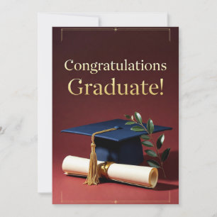 Tarjeta Festiva Estética sofisticada de felicitación de graduación