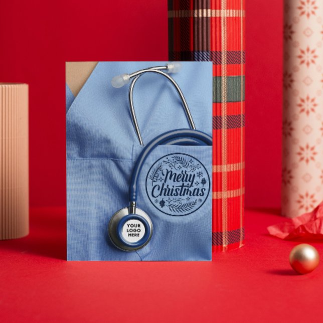 Tarjeta Festiva Estetoscopio médico de partera Personalizado Logot (Subido por el creador)