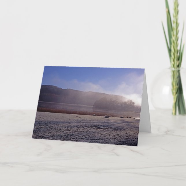 Tarjeta Festiva Esthwiate Water Winter (Anverso)