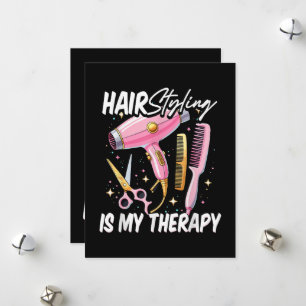 Tarjeta Festiva Estilista de cabello es mi terapia