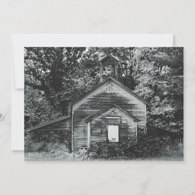 Tarjeta Festiva estilizada reimpresión de la vieja iglesia gótica  (Anverso)