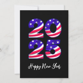 Tarjeta Festiva Estilo americano sencillamente feliz año nuevo tar