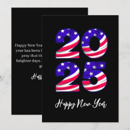 Tarjeta Festiva Estilo americano sencillamente feliz año nuevo tar