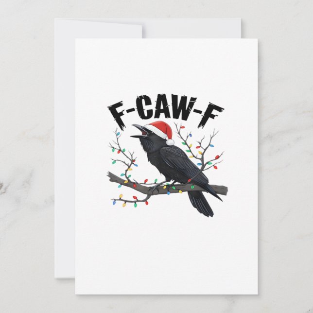 Tarjeta Festiva Estilo creativo casual esencial F Caw F (Anverso)