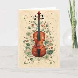 Tarjeta Festiva Estilo de arte folclórico Navidades Escandi Greene