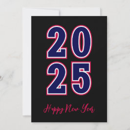 Tarjeta Festiva Estilo de fútbol simple feliz año 2025