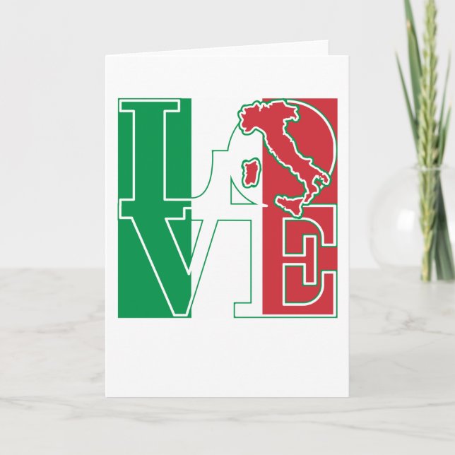 Tarjeta Festiva Estilo del italiano del AMOR (Anverso)