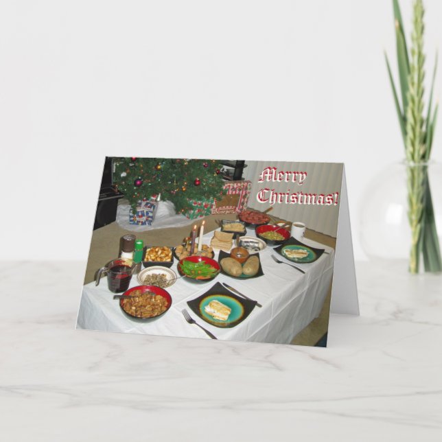 Tarjeta Festiva Estilo del Lithuanian de la Nochebuena (Anverso)