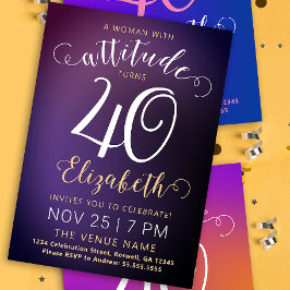 Tarjeta Festiva Estilo Feminine Royal Purple 4000Script negrita