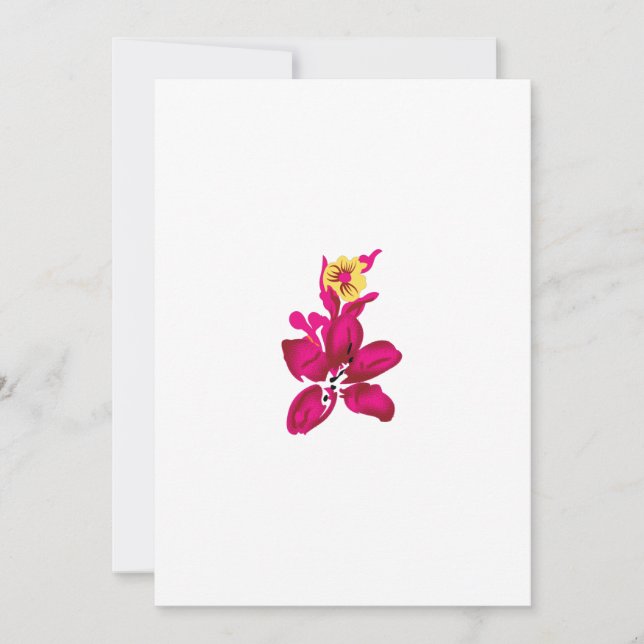 Tarjeta Festiva Estilo floral, Crimson de ArtyClick, oro ligero (Anverso)