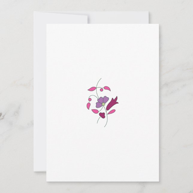 Tarjeta Festiva Estilo Ndrrmc, Púrpura Suave, Jazzberry Jam (Anverso)