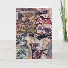 Tarjeta Festiva estilo renoir de caballo