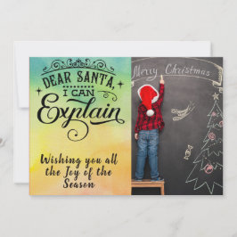 Tarjeta Festiva Estimada cita de Santa/Navidades/tarjeta de dos ca