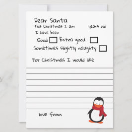 Tarjeta Festiva Estimado Papá Noel: Carta Personalizada A Santa Cl