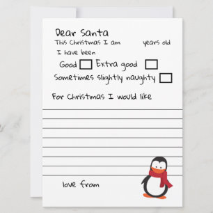 Tarjeta Festiva Estimado Papá Noel: Carta Personalizada A Santa Cl