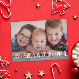 Tarjeta Festiva Estimado Papá Noel, podemos explicar la divertida 