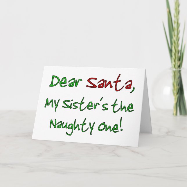 Tarjeta Festiva Estimado Santa (Anverso)