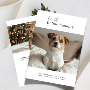 Tarjeta Festiva Estimado Santa Define Navidades traviesos Perro 2 