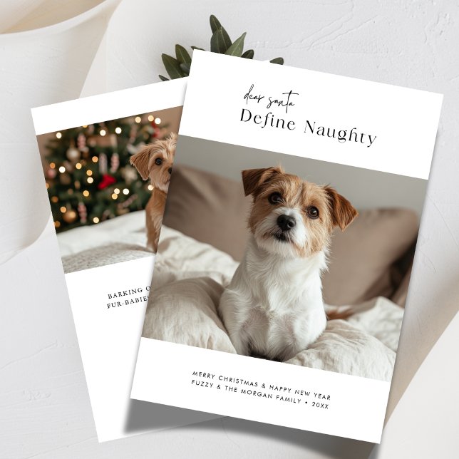 Tarjeta Festiva Estimado Santa Define Navidades traviesos Perro 2  (Subido por el creador)