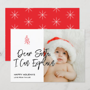 Tarjeta Festiva Estimado Santa I: Puedo explicar a los Navidades q