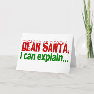 Tarjeta Festiva Estimado Santa que puedo explicar